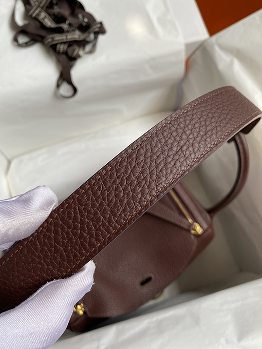 エルメス リンディ26  Lindy 26 cmサドルレッドハンドバッグ