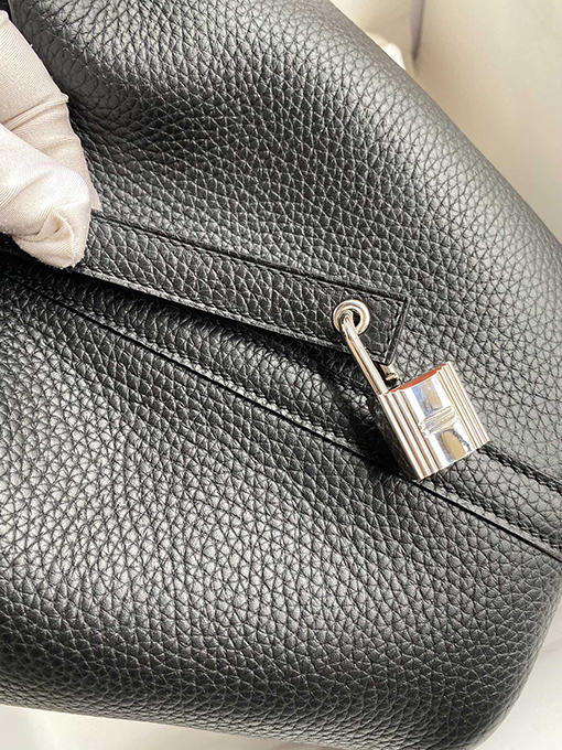 エルメス Picotin 18 cmブラックゴールドシルバーバックルバッグ