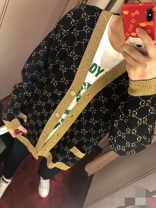 グッチ  ダブルG ニットカーディガン  高級感