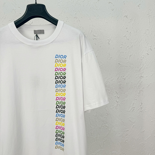 ディオール 24SS 虹文字プリント半袖Tシャツ
