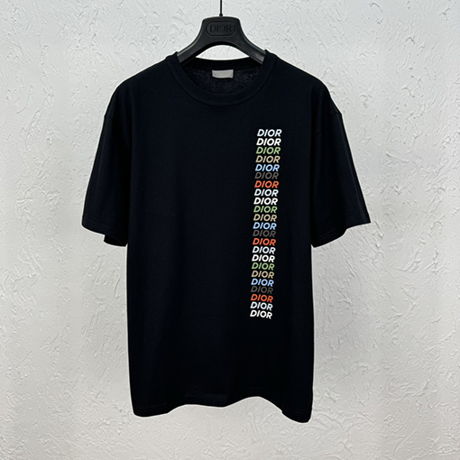 ディオール 24SS 虹文字プリント半袖Tシャツ