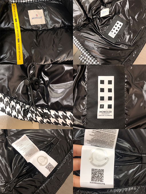 モンクレール  秋冬SOCOTRINEショート丈ハウンドストゥース柄ダウンジャケット