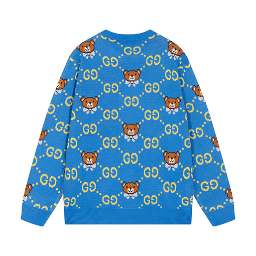 グッチ  クラシックなくまモチーフのダブルG刺繍ニットセーター