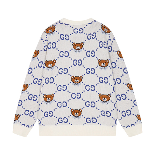 グッチ  クラシックなくまモチーフのダブルG刺繍ニットセーター