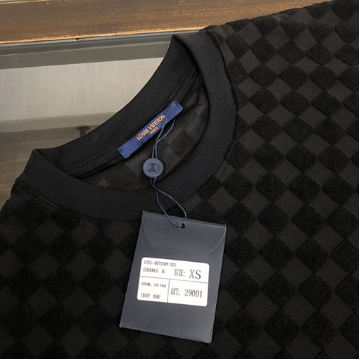 ルイヴィトン   コットンカップル同じラウンドネック半袖Tシャツ