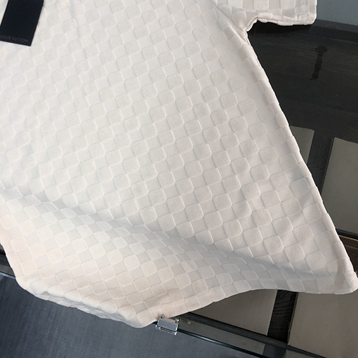 ルイヴィトン   コットンカップル同じラウンドネック半袖Tシャツ