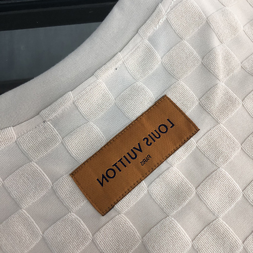 ルイヴィトン   コットンカップル同じラウンドネック半袖Tシャツ
