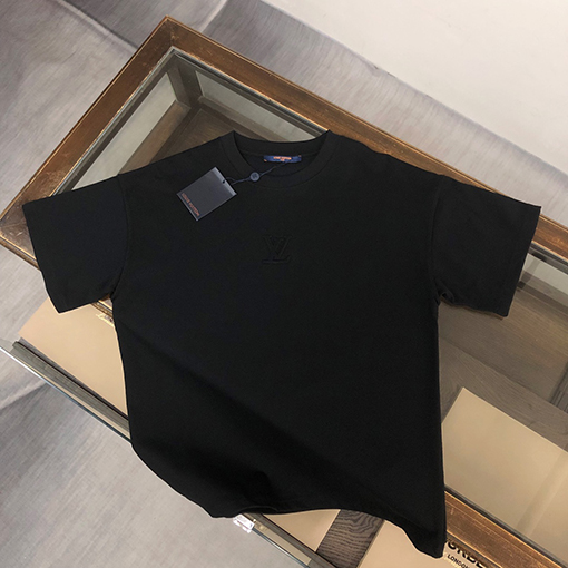 ルイヴィトン   コットンハイエンドラウンドネック半袖Tシャツ