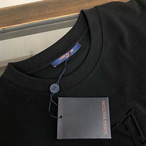 ルイヴィトン   コットンハイエンドラウンドネック半袖Tシャツ
