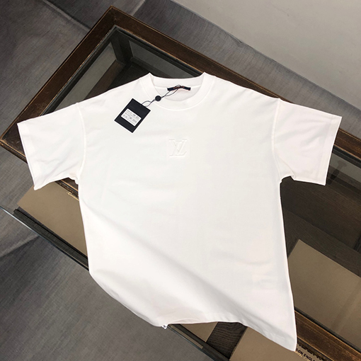 ルイヴィトン   コットンハイエンドラウンドネック半袖Tシャツ