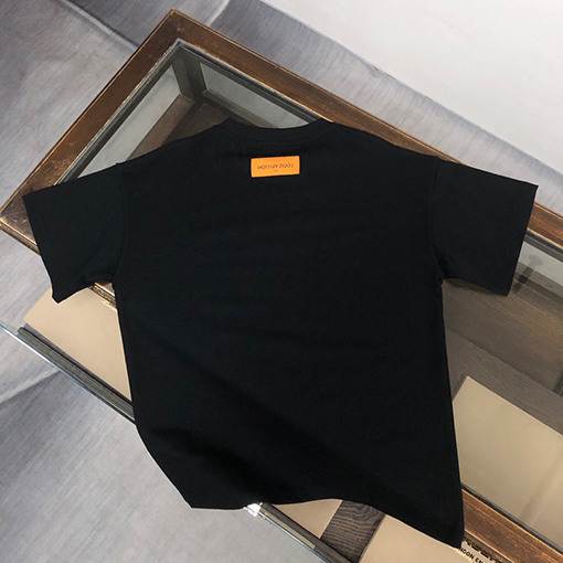 ルイヴィトン   コットンハイエンドラウンドネック半袖Tシャツ