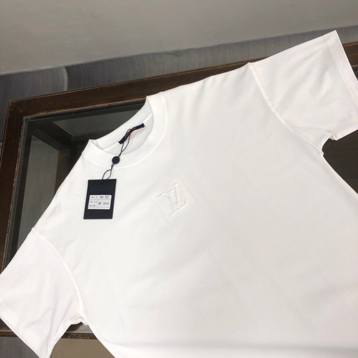 ルイヴィトン   コットンハイエンドラウンドネック半袖Tシャツ