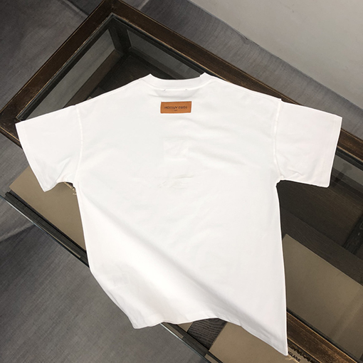 ルイヴィトン   コットンハイエンドラウンドネック半袖Tシャツ