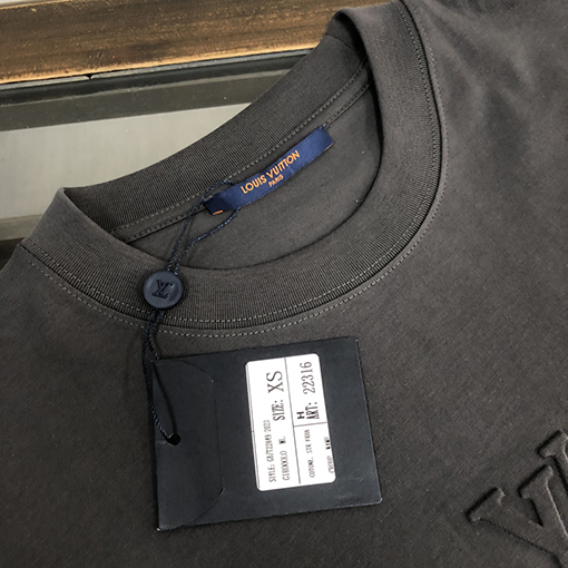 ルイヴィトン   コットンハイエンドラウンドネック半袖Tシャツ