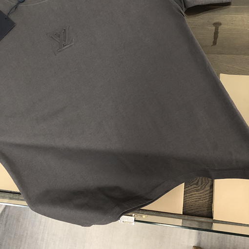 ルイヴィトン   コットンハイエンドラウンドネック半袖Tシャツ