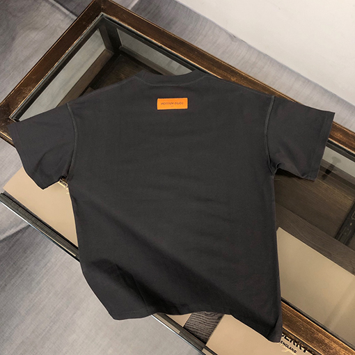 ルイヴィトン   コットンハイエンドラウンドネック半袖Tシャツ