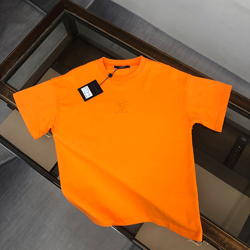 ルイヴィトン   コットンハイエンドラウンドネック半袖Tシャツ