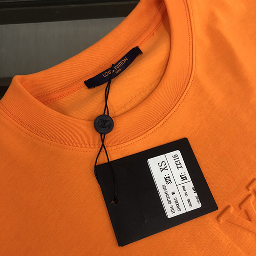 ルイヴィトン   コットンハイエンドラウンドネック半袖Tシャツ