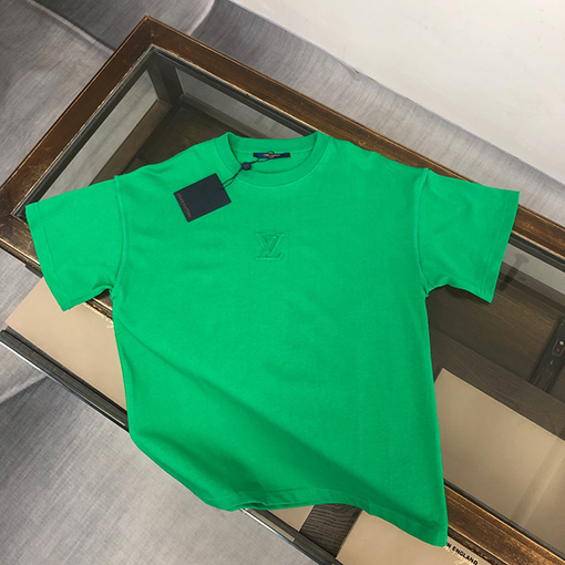 ルイヴィトン   コットンハイエンドラウンドネック半袖Tシャツ