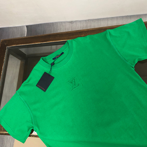 ルイヴィトン   コットンハイエンドラウンドネック半袖Tシャツ