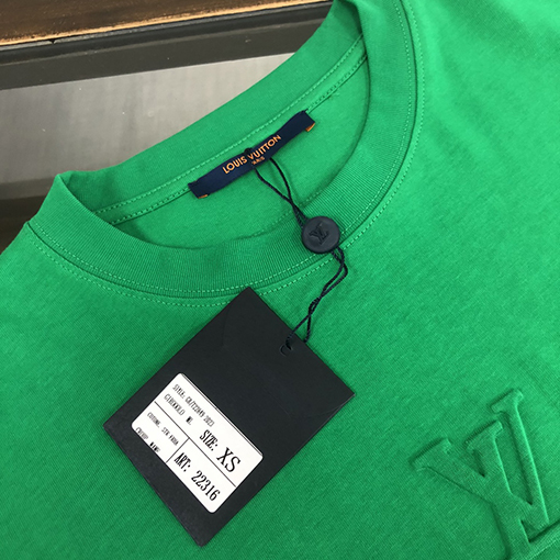 ルイヴィトン   コットンハイエンドラウンドネック半袖Tシャツ