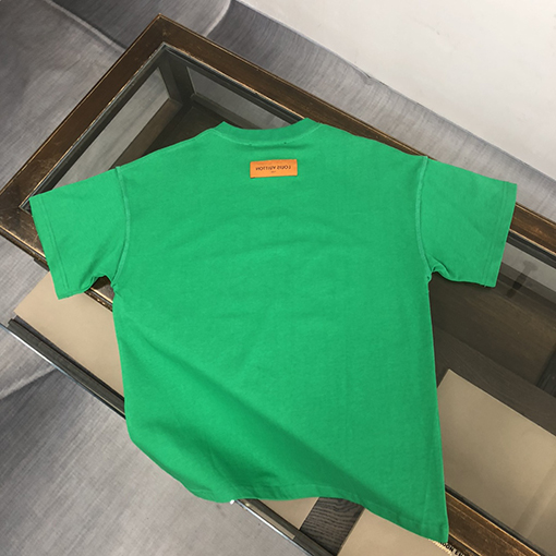 ルイヴィトン   コットンハイエンドラウンドネック半袖Tシャツ