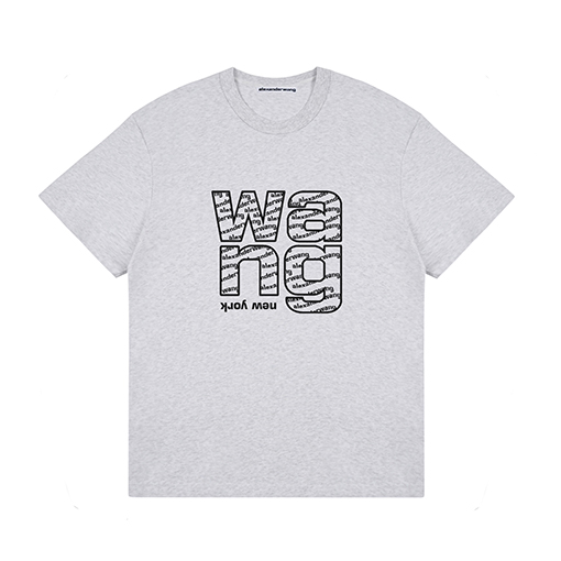 アレキサンダーワン 半袖 Tシャツビッグロゴプリント シンプルで ルーズフィット