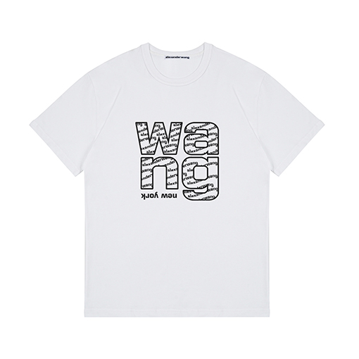 アレキサンダーワン 半袖 Tシャツビッグロゴプリント シンプルで ルーズフィット