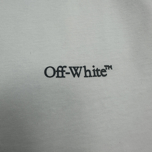 オフホワイト カラーグラフィティ矢印プリント半袖Tシャツ