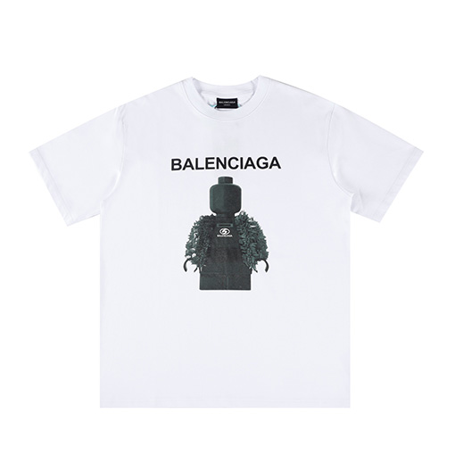 バレンシアガ人物画像プリント半袖Tシャツ