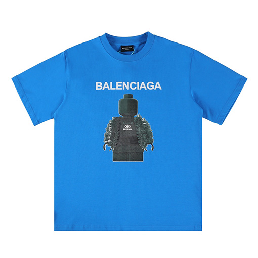 バレンシアガ人物画像プリント半袖Tシャツ