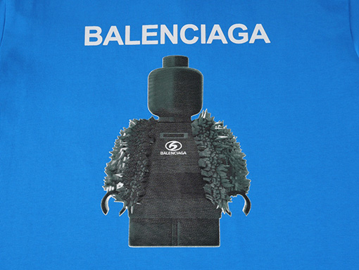 バレンシアガ人物画像プリント半袖Tシャツ