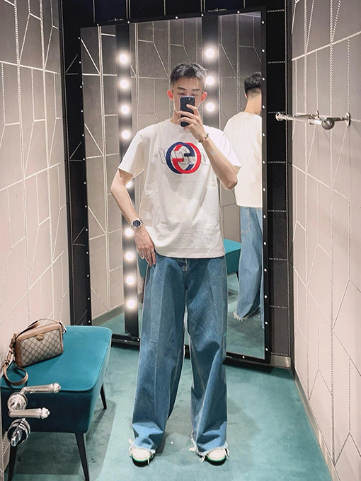 グッチ ダブルGプリント半袖Tシャツ