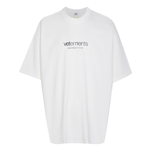ヴェトモン半袖Tシャツカジュアル トレンド感半袖Tシャツ
