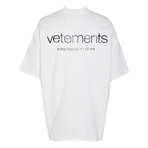 ヴェトモン半袖Tシャツカジュアル トレンド感半袖Tシャツ