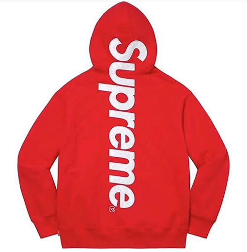 Supreme 22FW Satin Appliqué Hooded Sweatshirt背中刺繍ロゴ