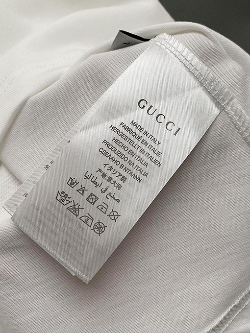 グッチ 透かし文字クルーネック半袖 Tシャツ