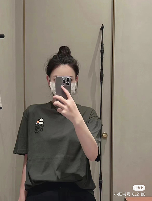 ロエベ コラボレーションシリーズパンダ半袖Tシャツ