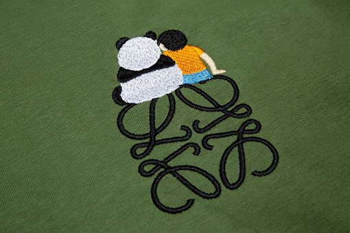 ロエベ コラボレーションシリーズパンダ半袖Tシャツ