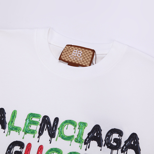 Gucci   ×  Balenciaga キャンディカラークルーネック半袖Tシャツ