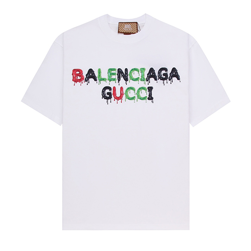 Gucci   ×  Balenciaga キャンディカラークルーネック半袖Tシャツ