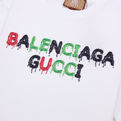 Gucci   ×  Balenciaga キャンディカラークルーネック半袖Tシャツ