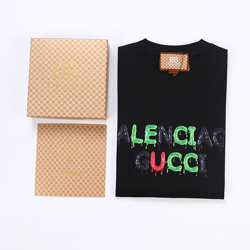 Gucci   ×  Balenciaga キャンディカラークルーネック半袖Tシャツ