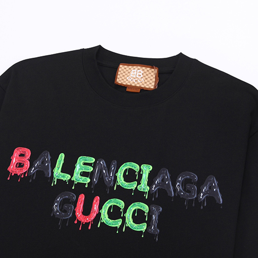 Gucci   ×  Balenciaga キャンディカラークルーネック半袖Tシャツ