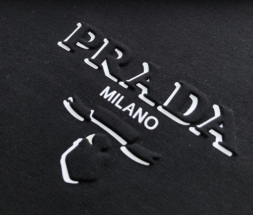 プラダ 立体 エンボッシング  半袖 Tシャツ