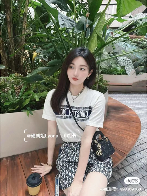 ディオール クラシックなdiorロゴバーの衝突色ニット半袖Tシャツ