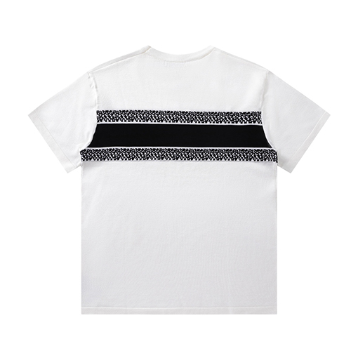 ディオール クラシックなdiorロゴバーの衝突色ニット半袖Tシャツ