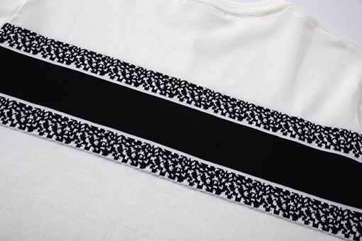 ディオール クラシックなdiorロゴバーの衝突色ニット半袖Tシャツ