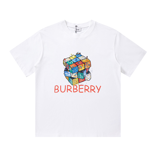 バーバリー 新しいプリントラウンドネック半袖Tシャツ