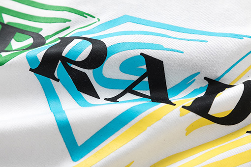 プラダ  カップル純綿プリント半袖Tシャツ